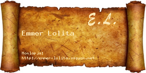 Emmer Lolita névjegykártya
